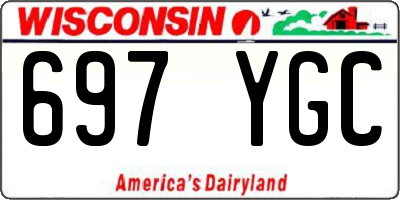 WI license plate 697YGC