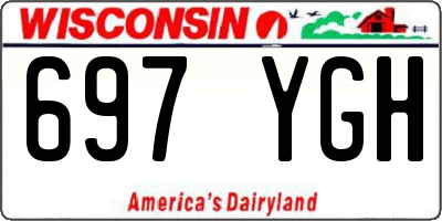 WI license plate 697YGH