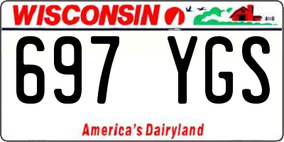 WI license plate 697YGS