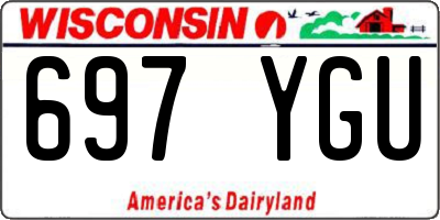 WI license plate 697YGU