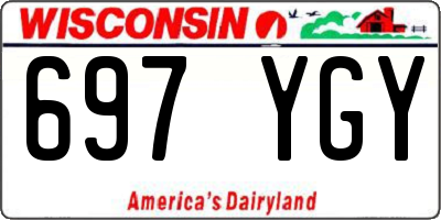 WI license plate 697YGY