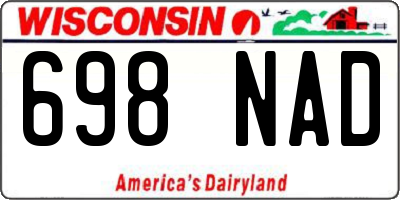 WI license plate 698NAD