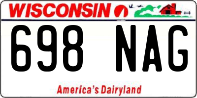 WI license plate 698NAG