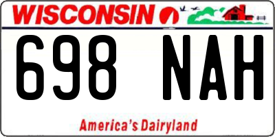 WI license plate 698NAH