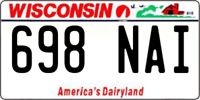 WI license plate 698NAI