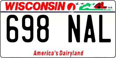 WI license plate 698NAL