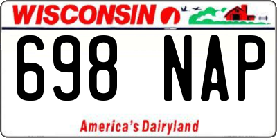 WI license plate 698NAP