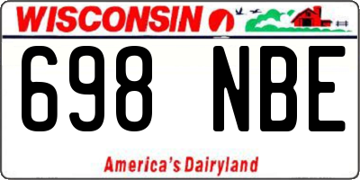 WI license plate 698NBE