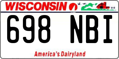 WI license plate 698NBI