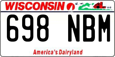 WI license plate 698NBM