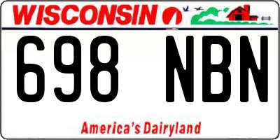 WI license plate 698NBN