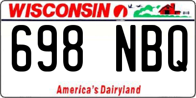 WI license plate 698NBQ