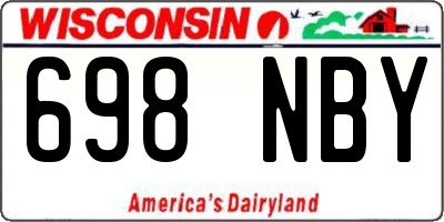 WI license plate 698NBY