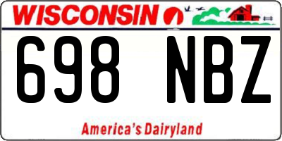 WI license plate 698NBZ