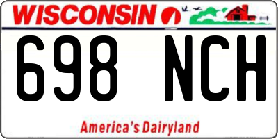 WI license plate 698NCH
