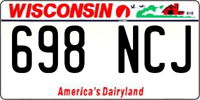 WI license plate 698NCJ
