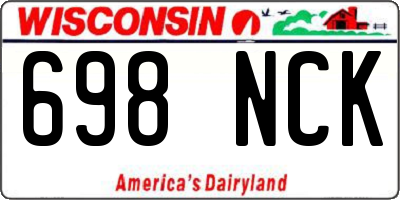 WI license plate 698NCK