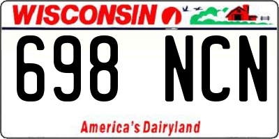 WI license plate 698NCN