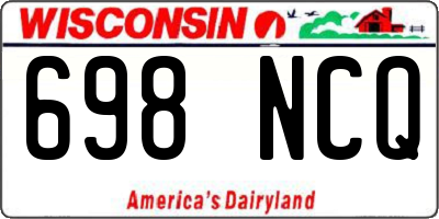 WI license plate 698NCQ