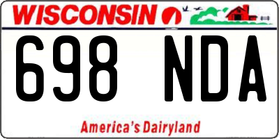 WI license plate 698NDA