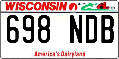 WI license plate 698NDB