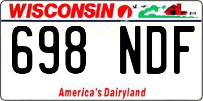 WI license plate 698NDF