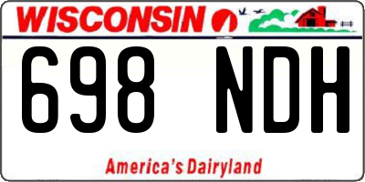 WI license plate 698NDH