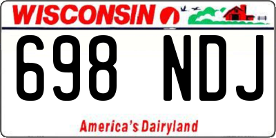 WI license plate 698NDJ