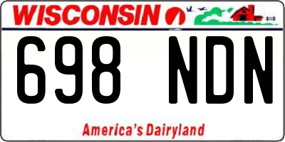 WI license plate 698NDN
