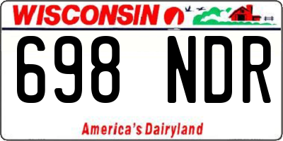 WI license plate 698NDR