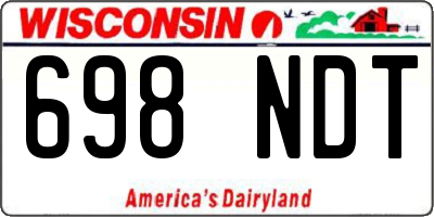WI license plate 698NDT