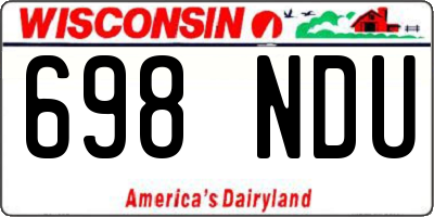 WI license plate 698NDU