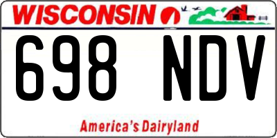 WI license plate 698NDV