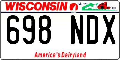 WI license plate 698NDX