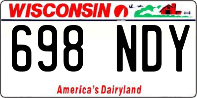 WI license plate 698NDY