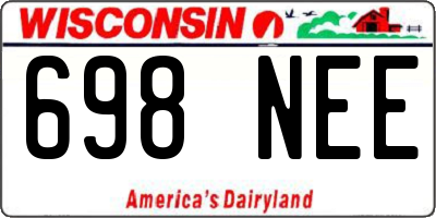 WI license plate 698NEE