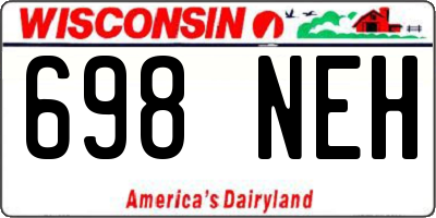 WI license plate 698NEH