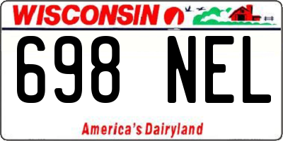 WI license plate 698NEL