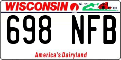 WI license plate 698NFB