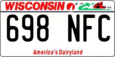 WI license plate 698NFC