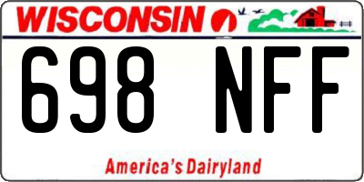 WI license plate 698NFF