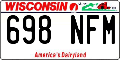 WI license plate 698NFM