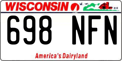 WI license plate 698NFN