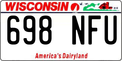 WI license plate 698NFU