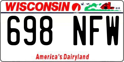 WI license plate 698NFW