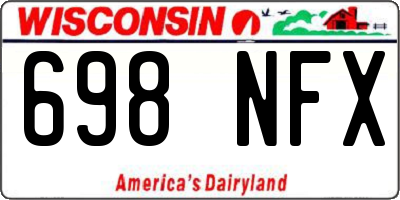 WI license plate 698NFX