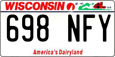 WI license plate 698NFY