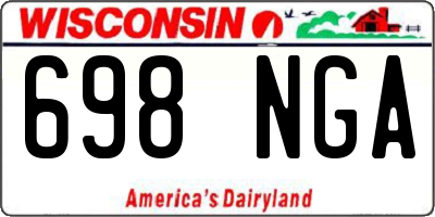 WI license plate 698NGA