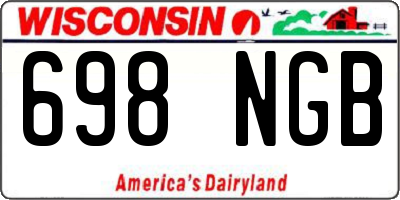 WI license plate 698NGB