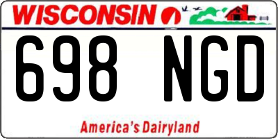 WI license plate 698NGD